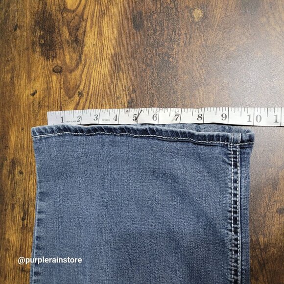 Earl Jeans 24 W Straight High Rise Thick Stitch Embellished Thick Stitch Western - Picture 11 of 13